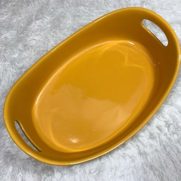 NWOT Rachael Ray Yellow 3qt Oval Handled Baking Dish - Picture 7 of 12